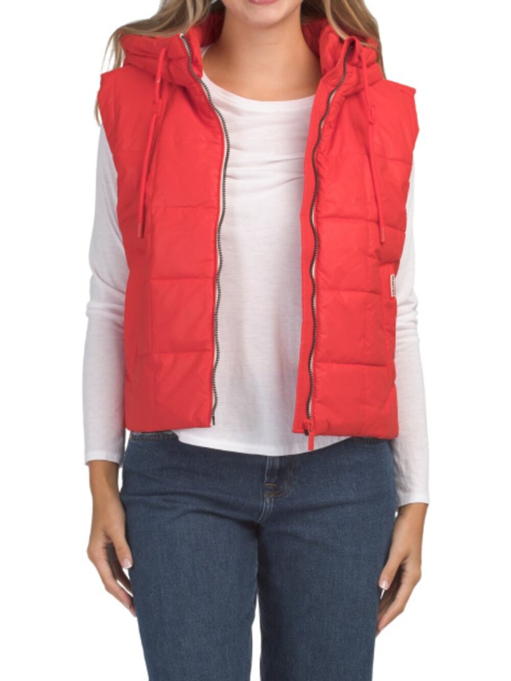 HUNTER Lindsey Square Quilted Vest With Snap Side Slits